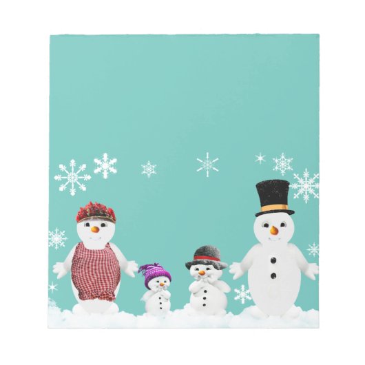 Bloc-note famille snowman (Devant)