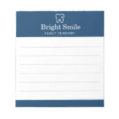Bloc-note Family Dentistry Dentist Navy Blue White (Devant)