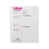 Bloc-note Family Full Page Papers | Blank Recipe Pages  (Tourné)