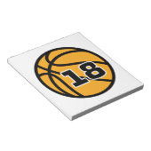 Bloc-note Fans de basket-ball Favorite Jersey Numéro #18 (Incliné)