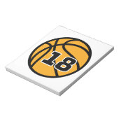 Bloc-note Fans de basket-ball Favorite Jersey Numéro #18 (Tourné)