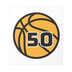 Bloc-note Fans de basket-ball Favorite Jersey Numéro #50