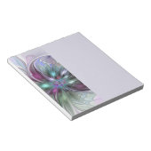 Bloc-note Fantaisie Abstraite Moderne Fleur Fractale Colorée (Incliné)