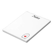 Bloc-note Fantôme avec coeur (Tourné)