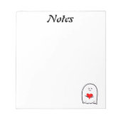 Bloc-note Fantôme avec coeur (Devant)