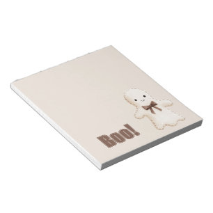 Bloc-note Fantôme Boo Brun Joyeux Mignon