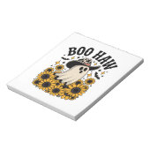 Bloc-note Fantôme de vache occidentale d'Halloween Boo Haw (Tourné)