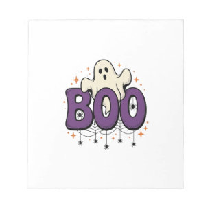 Bloc-note Fantôme d'Halloween Rigolo Araignée Vintage_1