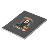 Bloc-note Faucheuse J'aime Mon Travail Design Halloween (Tourné)