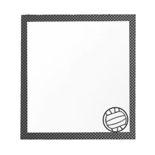 Bloc-note Faux Carbon Fiber Volleyball (Devant)