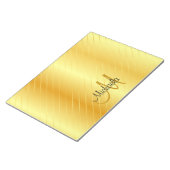Bloc-note Faux Gold Monogramme Modèle Moderne Élégant (Incliné)