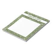 Bloc-note Faux Green Parties scintillant Texture Look Avec T (Tourné)