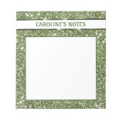 Bloc-note Faux Green Parties scintillant Texture Look Avec T (Devant)