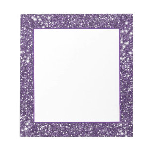 Bloc-note Faux Parties scintillant violet, texture