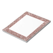 Bloc-note Faux Rose Parties scintillant or Texture look desi (Tourné)