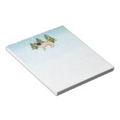 Bloc-note Fawn Carlin joli dessin Chien Snowy Forêt d'hiver (Incliné)