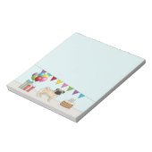 Bloc-note Fawn Pug Chiot de Dessin Animé Mignon Anniversaire (Tourné)