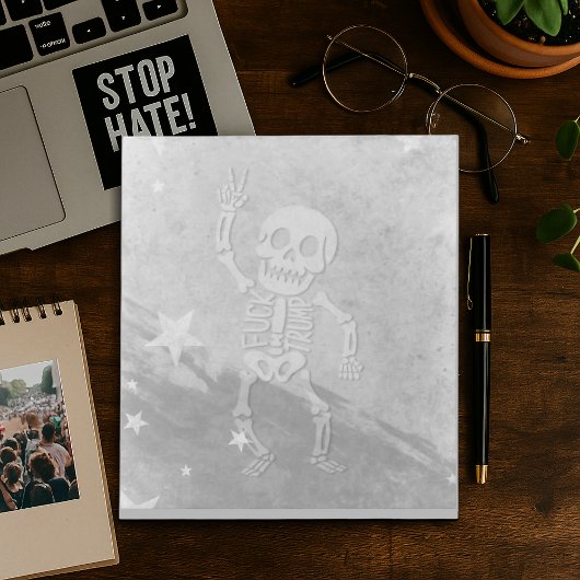 Bloc-note FDT Trump Funny Anti Trump Skeleton