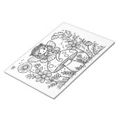 Bloc-note Fée Anniversaire Fête Coloration Activité pour enf (Incliné)