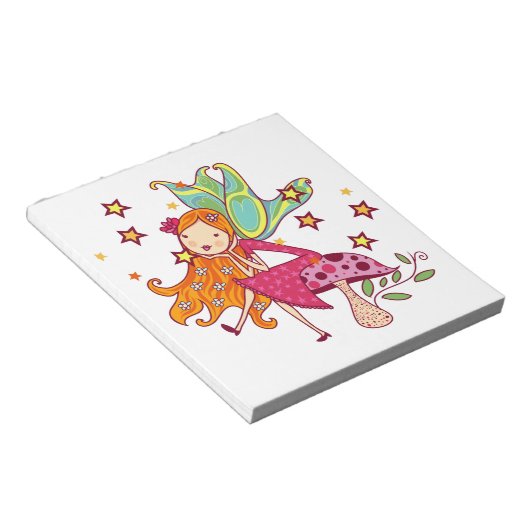 Bloc-note Fée de jardin sur le champignon (Incliné)