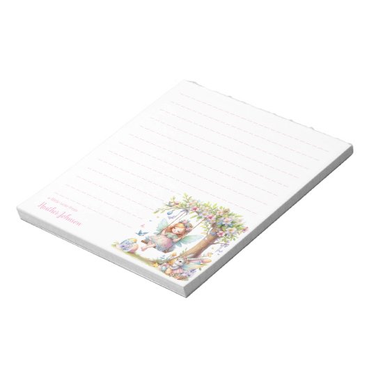 Bloc-note Fée de Pâques personnalisée (Tourné)