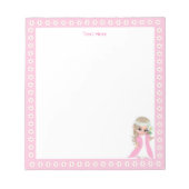 Bloc-note Fée mignonne Princesse & Fleurs blanches sur simpl (Devant)