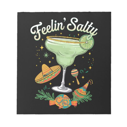 Bloc-note Feelin' Salty Margarita Funny Cinco De Mayo (Devant)