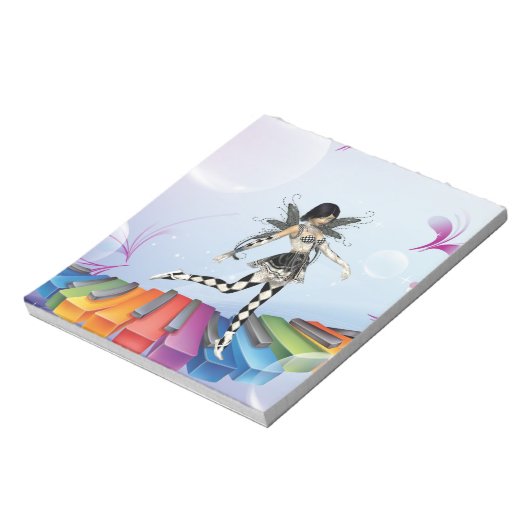 Bloc-note Féerie de clavier musical (Tourné)