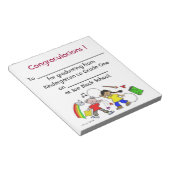 Bloc-note Félicitations ! Diplômé de la maternelle (Incliné)