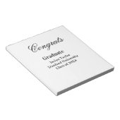 Bloc-note Félicitations diplôme nom université nom promotion (Incliné)