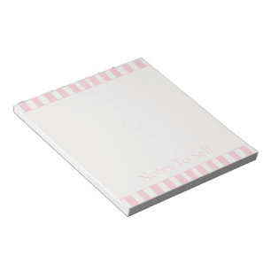 Bloc-note Féminin Rose Blanc Rayures