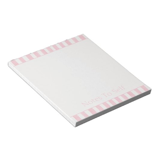 Bloc-note Féminin Rose Blanc Rayures (Incliné)