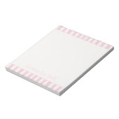 Bloc-note Féminin Rose Blanc Rayures (Tourné)