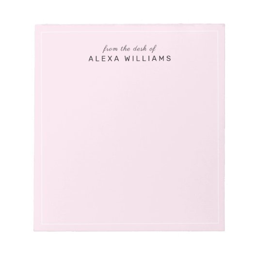 Bloc-note Feminine moderne du bureau de Script rose vif (Devant)