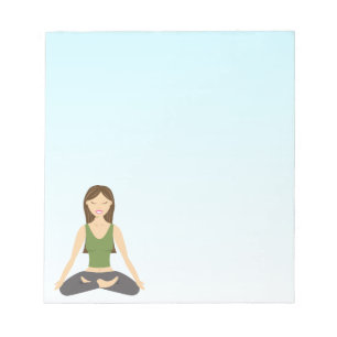 Bloc-note Femme de yoga en position du lotus