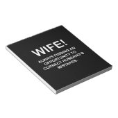 Bloc-note Femme Drôle Typographie Femme (Incliné)