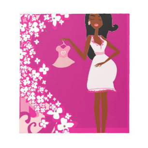 Bloc-note femme enceinte noire