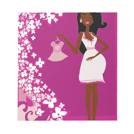 Bloc-note femme enceinte noire (Devant)