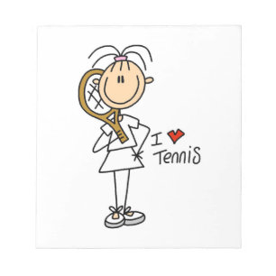 Bloc-note Femme I Love Tennis