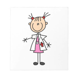 Bloc-note Femme Médecin Bâtonnet Figure