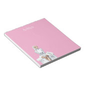 Bloc-note Femme Rose Argent sur Cadeau (Incliné)