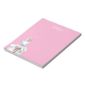 Bloc-note Femme Rose Argent sur Cadeau (Tourné)