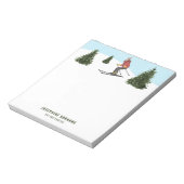 Bloc-note Femme skieuse à l'aquarelle instructrice de ski en (Tourné)