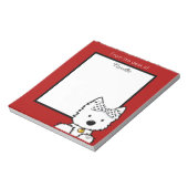 Bloc-note Femme Westie personnalisée (Tourné)