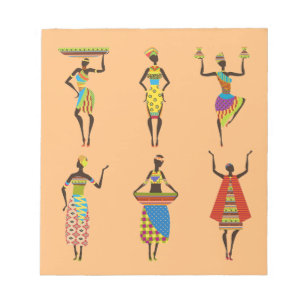 Bloc-note Femmes d'art tribal africaine mode ethnique coloré