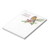 Bloc-note Fer Branch, Holly Berries, Holly Feuilles, Bird (Tourné)