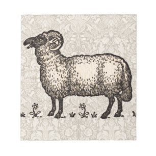 Bloc-note Ferme Animale Mouton Agneau Vintage