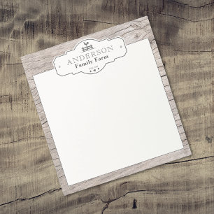 Bloc-note Ferme de la famille des Étiquettes Vintages rustiq