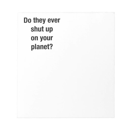 BLOC-NOTE FERME-TOI ! (Devant)