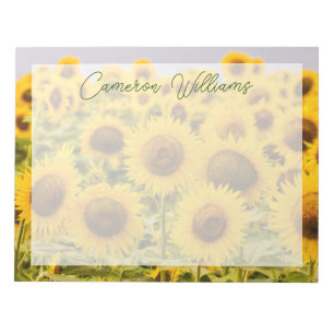 Bloc-note Fermes Un champ de tournesols